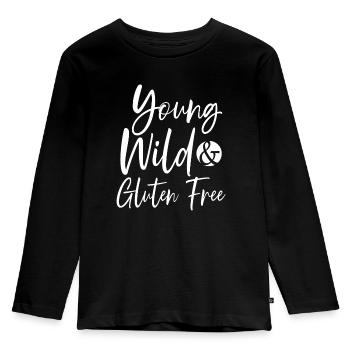 Young Wild And Gluten Free Celiac Disease - Kids' Premium Longsleeve Shirt - black - Front - AI Model Kid Male (0cm)