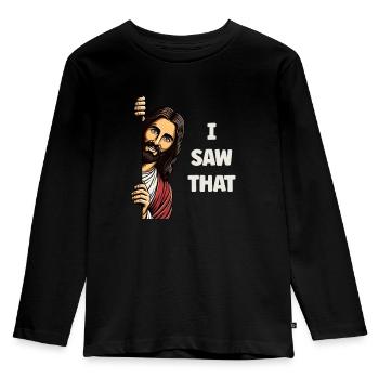 Jesus Freak Jesus Christus Meme Christlich Bibel - Kinder Premium Bio Langarmshirt - Schwarz - Vorne - AI Model Kid Male (0cm)