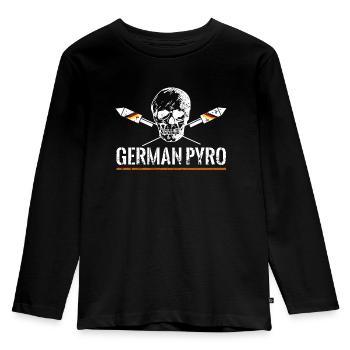 German Pyro Feuerwerk - Kinder Premium Bio Langarmshirt - Schwarz - Vorne - AI Model Kid Male (0cm)