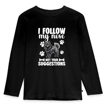 I follow my nose, not your suggestions - Kids' Premium Longsleeve Shirt - black - Front - AI Model Kid Male (0cm)