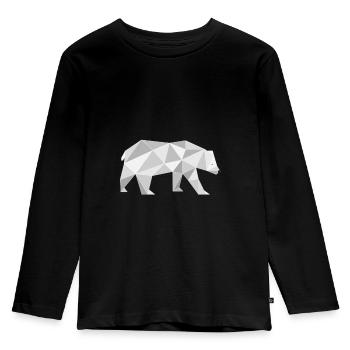 Eisbär - Kinder Premium Bio Langarmshirt - Schwarz - Vorne - AI Model Kid Male (0cm)
