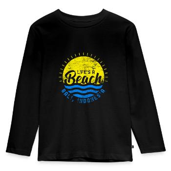 Bali - T-shirt manches longues Premium Enfant - noir - Devant - AI Model Kid Male (0cm)