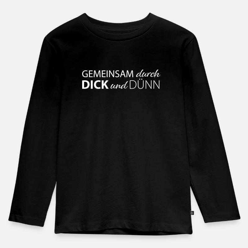 Through thick and thin - Kids' Premium Longsleeve Shirt - black