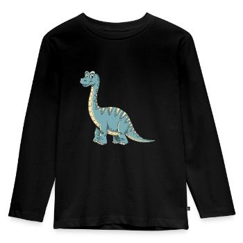 Dinosaur - Kids' Premium Longsleeve Shirt - black - Front - AI Model Kid Male (0cm)