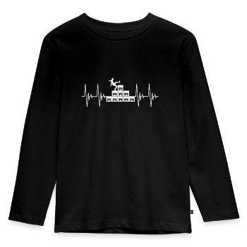 Milk Crates Challenge White Heartbeat Sport - Kids' Premium Longsleeve Shirt - black - Front - AI Model Kid Male (0cm)