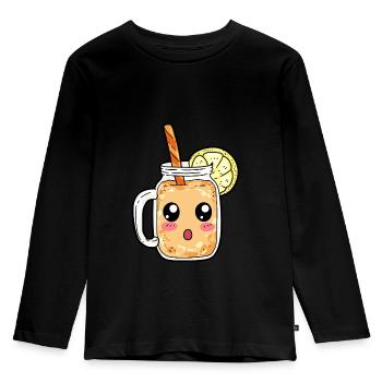 Smoothie Soft Drink Drink Gift - Kids' Premium Longsleeve Shirt - black - Front - AI Model Kid Male (0cm)