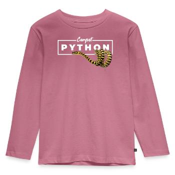 Tapis Python Geometric Reptile Owner - T-shirt manches longues Premium Enfant - mauve - Devant - AI Model Kid Female (0cm)
