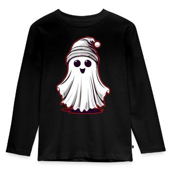 Mignon petit croque-mitaine avec casquette - T-shirt manches longues Premium Enfant - noir - Devant - AI Model Kid Male (0cm)