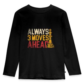 Joueur d'échecs Échec et mat - T-shirt manches longues Premium Enfant - noir - Devant - AI Model Kid Male (0cm)