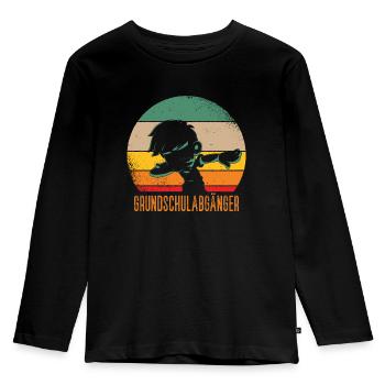 Dabbing Junge Grundschulabschluss Grundschule Ende - Kinder Premium Bio Langarmshirt - Schwarz - Vorne - AI Model Kid Male (0cm)