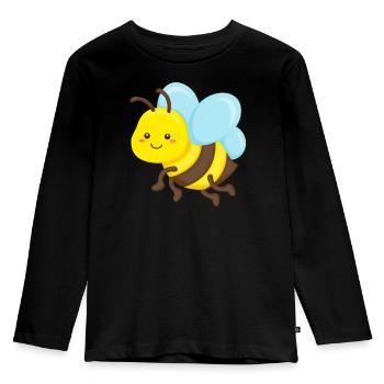 Hummel - Kinder Premium Bio Langarmshirt - Schwarz - Vorne - AI Model Kid Male (0cm)