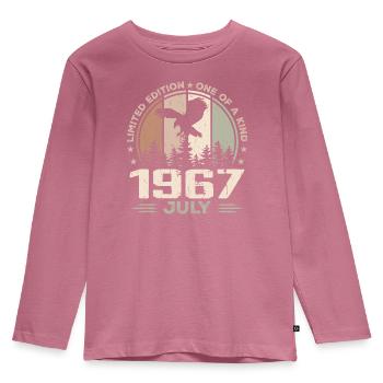 Incomparable since July 1967, 57th Anniversary - Kids' Premium Longsleeve Shirt - mauve - Front - AI Model Kid Female (0cm)