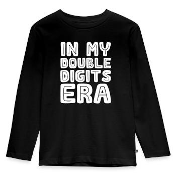 10ème Anniversaire Fille Idée Cadeau Dix Ans - T-shirt manches longues Premium Enfant - noir - Devant - AI Model Kid Male (0cm)
