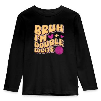 10ème Fille Anniversaire Disant Idée Cadeau Dix - T-shirt manches longues Premium Enfant - noir - Devant - AI Model Kid Male (0cm)