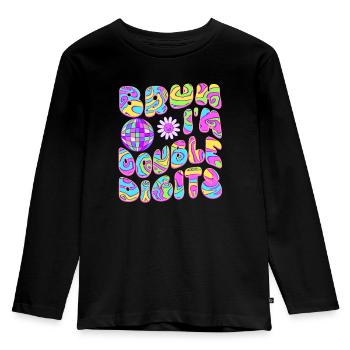 10ème Anniversaire Fille Idée Cadeau Dix Ans - T-shirt manches longues Premium Enfant - noir - Devant - AI Model Kid Male (0cm)