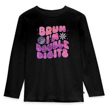 10th Birthday Girl Gift Idea Ten Years - Kids' Premium Longsleeve Shirt - black - Front - AI Model Kid Male (0cm)