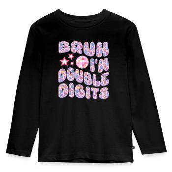 10th Birthday Girl Gift Idea Ten Years - Kids' Premium Longsleeve Shirt - black - Front - AI Model Kid Male (0cm)