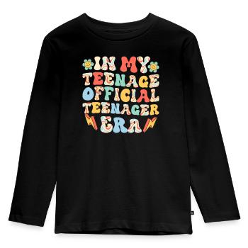 Idée cadeau pour un 13e anniversaire de fille adolescente - T-shirt manches longues Premium Enfant - noir - Devant - AI Model Kid Male (0cm)