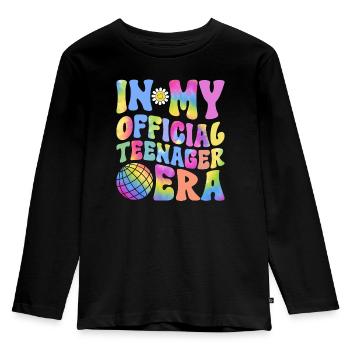 13. Geburtstag Mädchen Geschenkidee Teenager - Kinder Premium Bio Langarmshirt - Schwarz - Vorne - AI Model Kid Male (0cm)