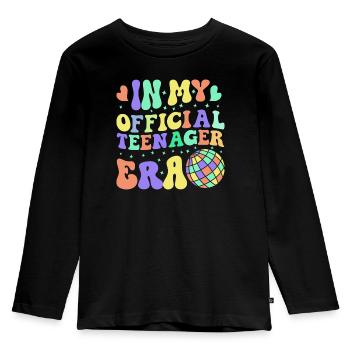 13ème anniversaire fille idée cadeau ado - T-shirt manches longues Premium Enfant - noir - Devant - AI Model Kid Male (0cm)