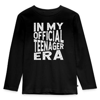 13ème anniversaire fille idée cadeau ado - T-shirt manches longues Premium Enfant - noir - Devant - AI Model Kid Male (0cm)