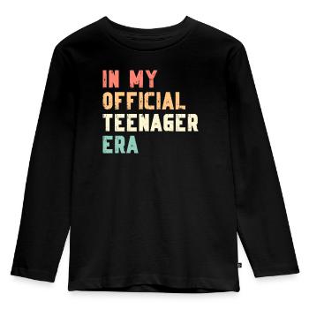 13. Geburtstag Mädchen Geschenkidee Teenager - Kinder Premium Bio Langarmshirt - Schwarz - Vorne - AI Model Kid Male (0cm)