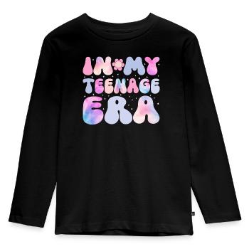 13ème anniversaire fille idée cadeau ado - T-shirt manches longues Premium Enfant - noir - Devant - AI Model Kid Male (0cm)