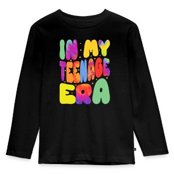 13. Geburtstag Mädchen Geschenkidee Teenager - Kinder Premium Bio Langarmshirt - Schwarz - Vorne - AI Model Kid Male (0cm)