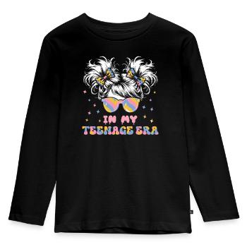 Idée cadeau pour un 13e anniversaire de fille adolescente - T-shirt manches longues Premium Enfant - noir - Devant - AI Model Kid Male (0cm)