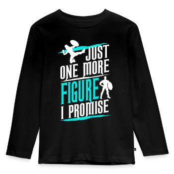 Just one more Action Figure - Nur noch eine Figur - Kinder Premium Bio Langarmshirt - Schwarz - Vorne - AI Model Kid Male (0cm)