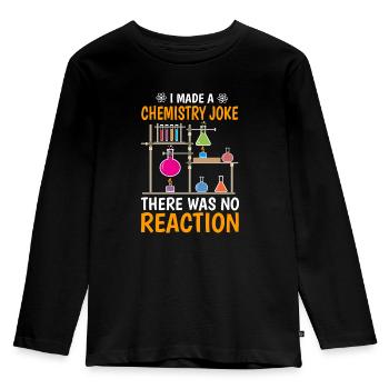 Expérience de chimie avec science physique - T-shirt manches longues Premium Enfant - noir - Devant - AI Model Kid Male (0cm)