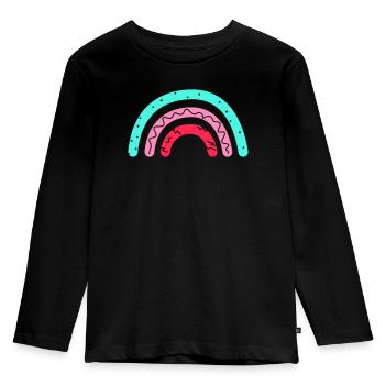 Rainbow - Kids' Premium Longsleeve Shirt - black - Front - AI Model Kid Male (0cm)