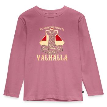 Mes ancêtres résident au Valhalla - Danemark - T-shirt manches longues Premium Enfant - mauve - Devant - AI Model Kid Female (0cm)