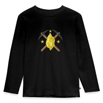 Pépite d’Aurum avec cueillette - T-shirt manches longues Premium Enfant - noir - Devant - AI Model Kid Male (0cm)