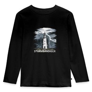 Stormbending Lighthouse Thunderstorm Powerful - Kids' Premium Longsleeve Shirt - black - Front - AI Model Kid Male (0cm)