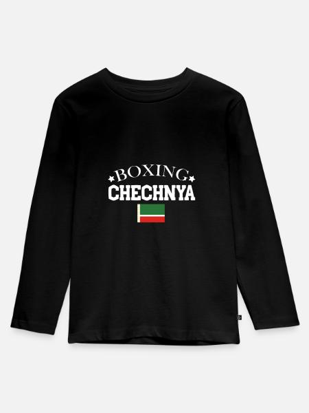 chechenien Boxen Chechener Profiboxer - Kinder Premium Bio Langarmshirt - Schwarz