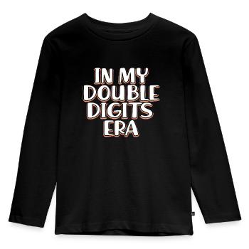 10ème Anniversaire Fille Idée Cadeau Dix Ans - T-shirt manches longues Premium Enfant - noir - Devant - AI Model Kid Male (0cm)