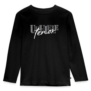 Tenor Ukulele Black White - Kids' Premium Longsleeve Shirt - black - Front - AI Model Kid Male (0cm)