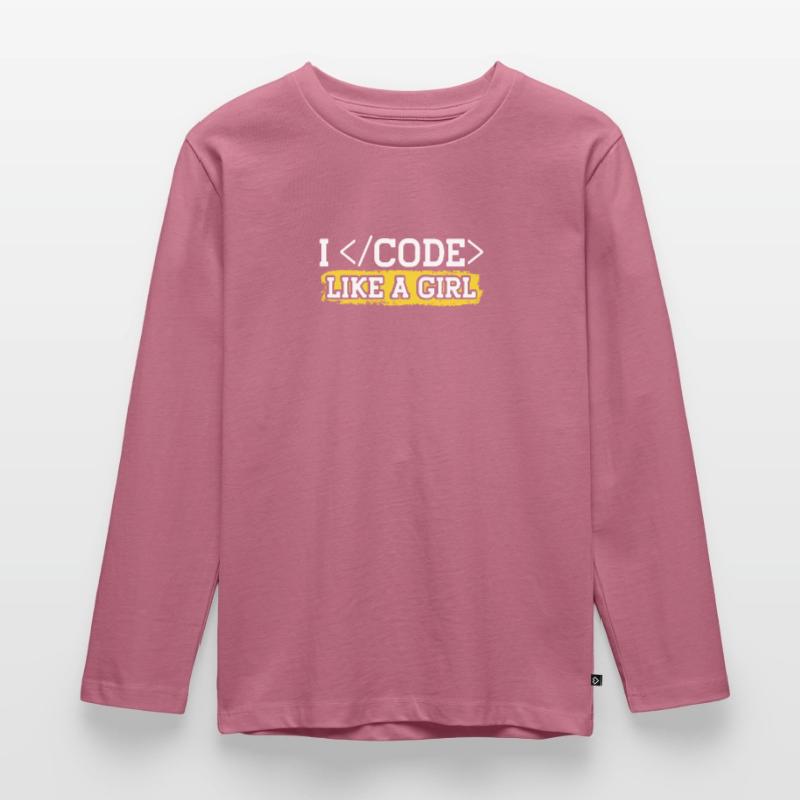 Codage comme une fille programmeur programmeur Coder T-shirt manches longues Premium Enfant