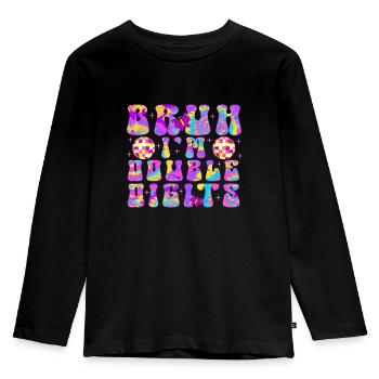 10ème Anniversaire Fille Idée Cadeau Dix Ans - T-shirt manches longues Premium Enfant - noir - Devant - AI Model Kid Male (0cm)