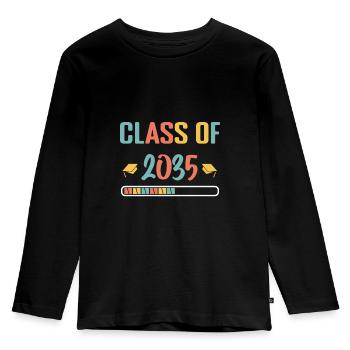 Class Of 2035 First Day Of School Grow With Me - Kids' Premium Longsleeve Shirt - black - Front - AI Model Kid Male (0cm)