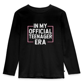 13. Geburtstag Mädchen Geschenkidee Teenager - Kinder Premium Bio Langarmshirt - Schwarz - Vorne - AI Model Kid Male (0cm)
