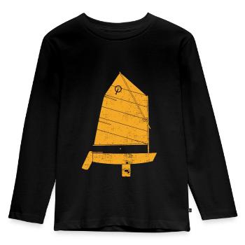 Optimist - Kinder Premium Bio Langarmshirt - Schwarz - Vorne - AI Model Kid Male (0cm)