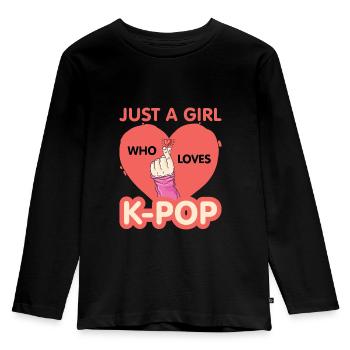 K-Pop - T-shirt manches longues Premium Enfant - noir - Devant - AI Model Kid Male (0cm)