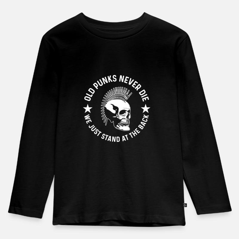 Punk Spruch - Kinder Premium Bio Langarmshirt - Schwarz