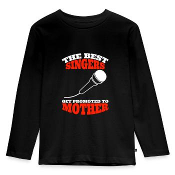 Sängerin Musik Mutter Musikerin Frau Mikrofon Mama - T-shirt manches longues Premium Enfant - noir - Devant - AI Model Kid Male (0cm)