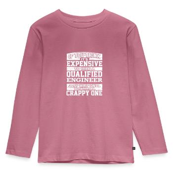 Engineer Gift pense qu’il est coûteux d’embaucher un - T-shirt manches longues Premium Enfant - mauve - Devant - AI Model Kid Female (0cm)