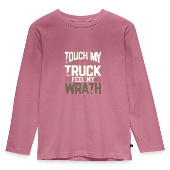LKW Fahrer Geschenk Berühren Sie meinen LKW Fühlen Sie meinen Zorn - Kinder Premium Bio Langarmshirt - Mauve - Vorne - AI Model Kid Female (0cm)