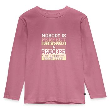 Cadeaux de camionneur Personne Parfait Camionneur Damn Close - T-shirt manches longues Premium Enfant - mauve - Devant - AI Model Kid Female (0cm)