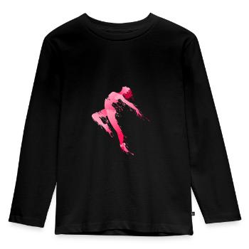 dancer - Kids' Premium Longsleeve Shirt - black - Front - AI Model Kid Male (0cm)